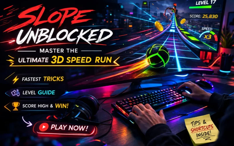 Slope Unblocked- Master The Ultimate 3D Speed Run